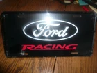 VANITY FORD RACING 3D EMBOSSED METAL NOVELTY PLATE - LICENSED
