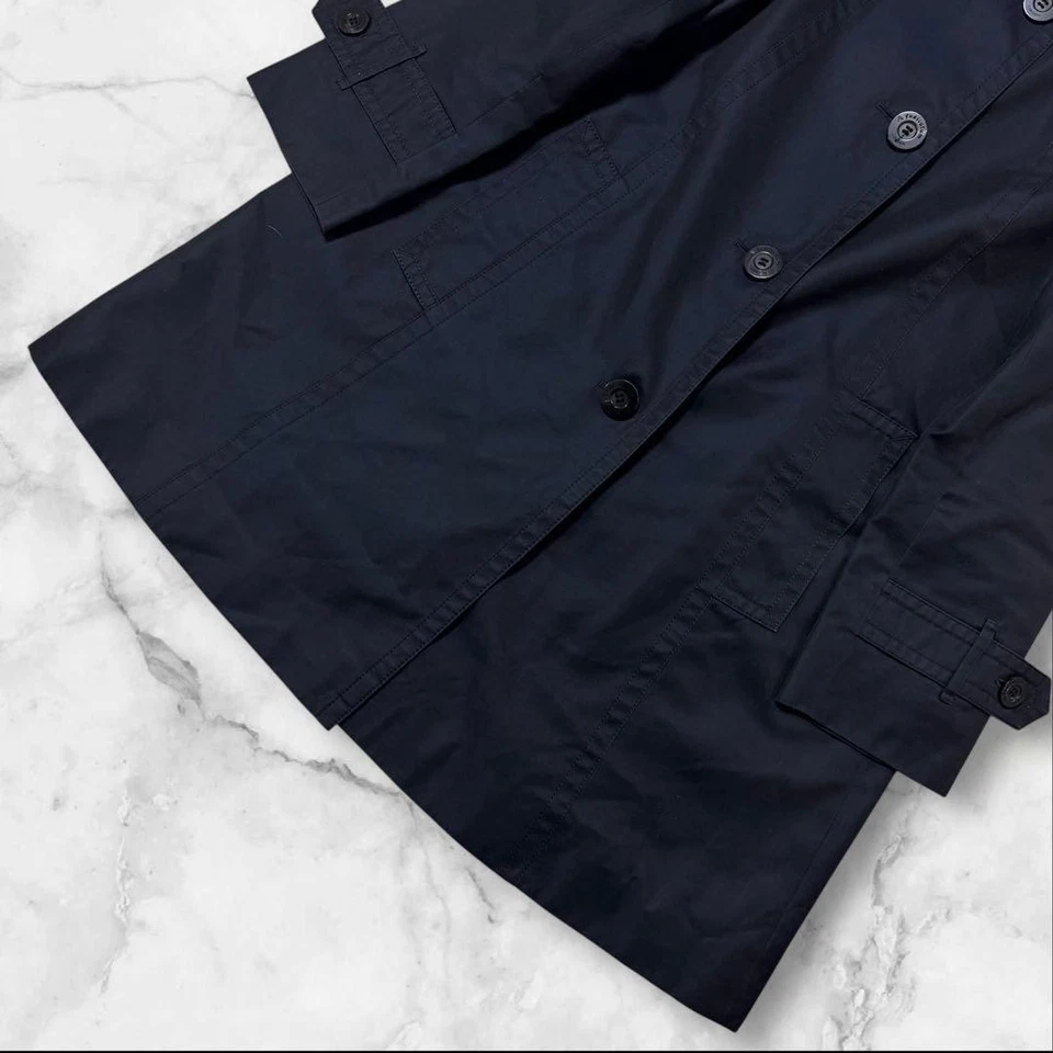 Abrigo Aquascutum Balmacaan Azul Marino Auténtico Ajuste Asiático L EE. UU. Talla M Algodón Para Hombre Usado Foto 3 de 4