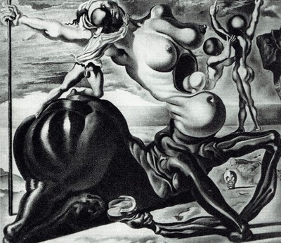 Salvador Dali - The golden age Family of Beuteltier centaurus 1940-1941 A1-A4 Pos
