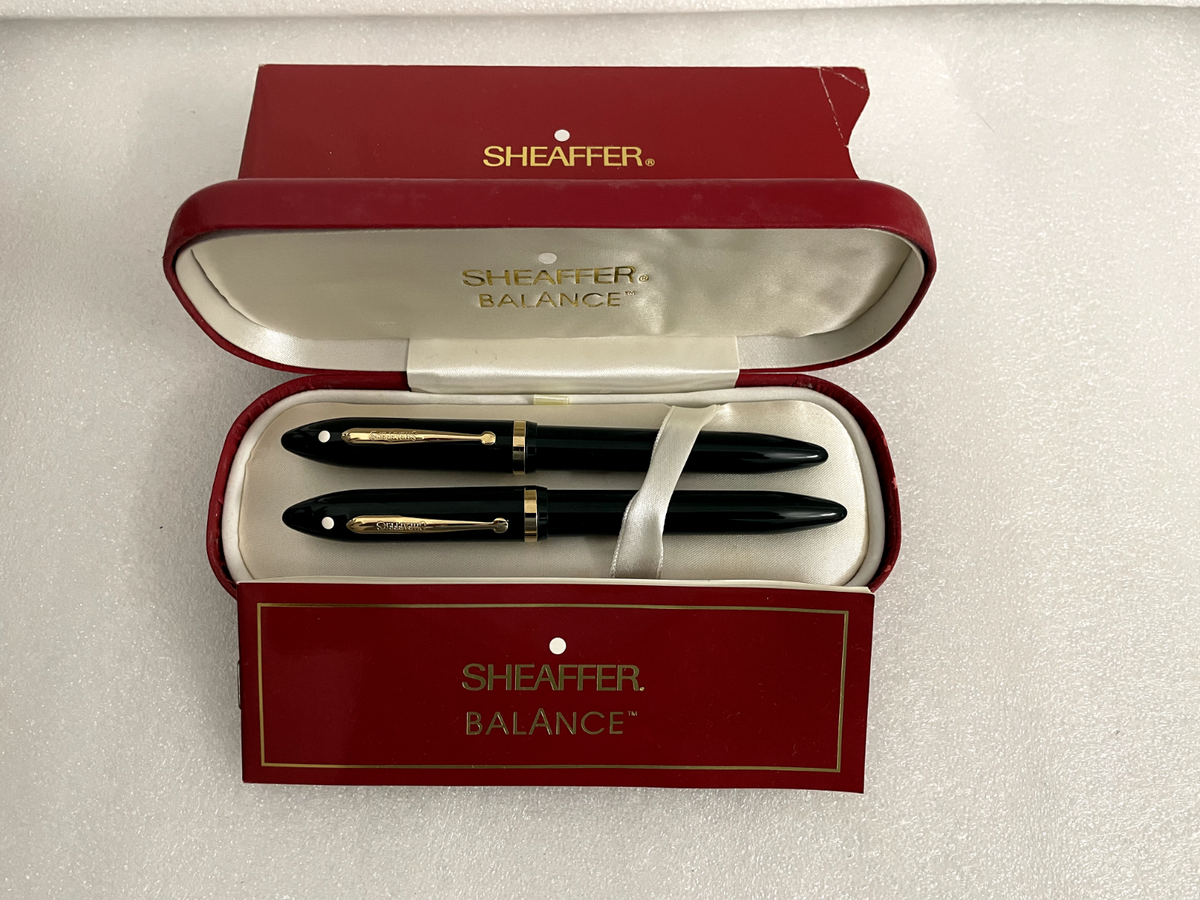 NOB Sheaffer Balance 2 Fountain Pen, BP set 14K Nib, with Box and