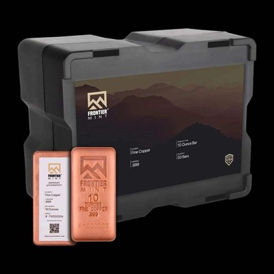 10 oz Copper Bar Monster Box (500 oz)   Frontier Mint