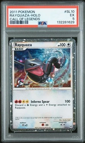 POKEMON RAYQUAZA 2011 CALL OF LEGENDS #SL10 HOLO PSA 5 *SWIRL*