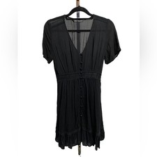 Zara lightweight cotton black boho dress size X-small