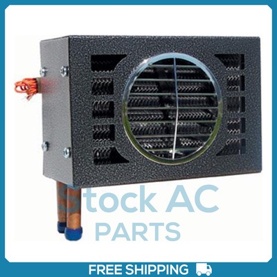 A/C Heater Core for 9 1/2'' x 6 1/2'' x 7'', 12 Volt, Floor Exit Fittings