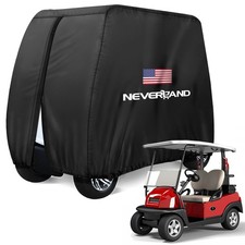 4 Passenger Golf Cart Cover 210D Sunproof All Weather UV Protective Cover Black