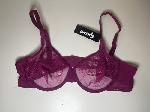 Gossard 13001 Damen-BH glänzend Spitze transparent (Vivid Fuschia 38B) neu mit Etikett