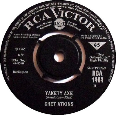 Chet Atkins - Yakety Axe / Letter Edged In Black (7'', Single)