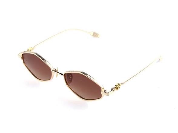 Chrome Hearts Cross Retro Round Metal Frame Sunglasses CH8286