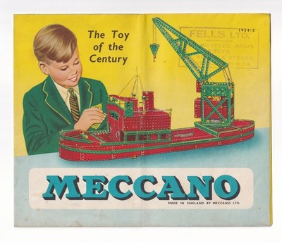 Meccano Faltkatalog Faltblatt 1954-5