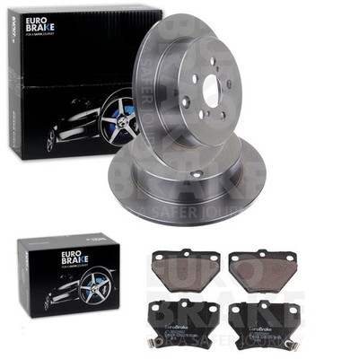 EuroBrake BREMSSCHEIBEN + BELÄGE HINTEN passend für TOYOTA PRIUS W2 + CELICA T23