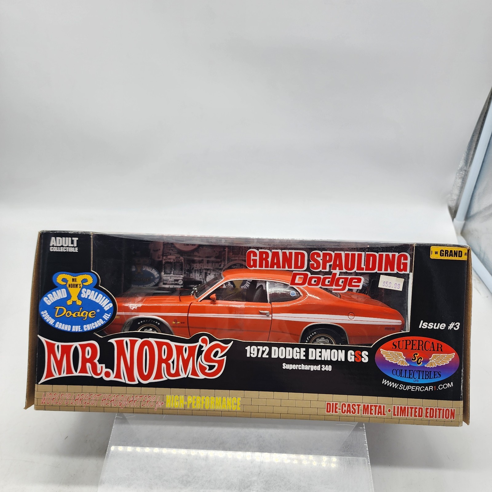 8B Supercar Collectibles Mr. Norms Grand Spaulding 1972 Dodge Demon GSS 340 1:18