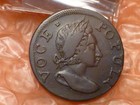 1760 1/2P Hibernia-Voce Populi Halfpenny No-P Higher Grade RARE #1 — photo 1