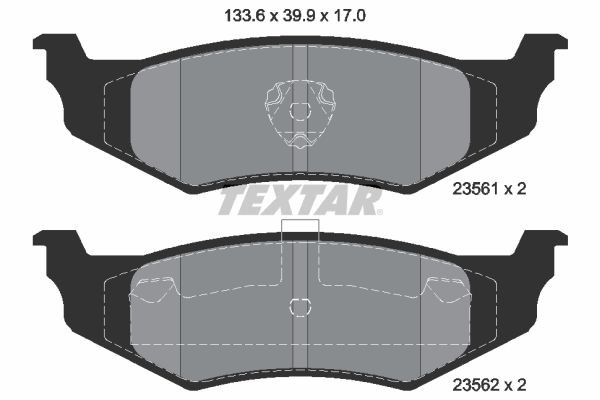 Textar Textar BremsbelÄGe Hinterachse Chrysler 300M Cirrus Concorde Neon PT Crui-image