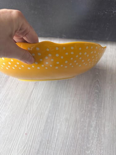 Pioneer Woman Large Watercolor Floral Dot Scalloped melody Pasta Serving Bowl - Picture 3 of 7