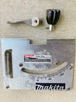 Makita model 2708 face plate, depth and angle controls, throat plate