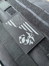 IR Marine Semper Fi USMC Corps Military Combat Tactical patch Black