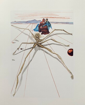 Salvador Dali 1960 DIVINE COMEDY PURGATORY 17 Color Woodcut Wood