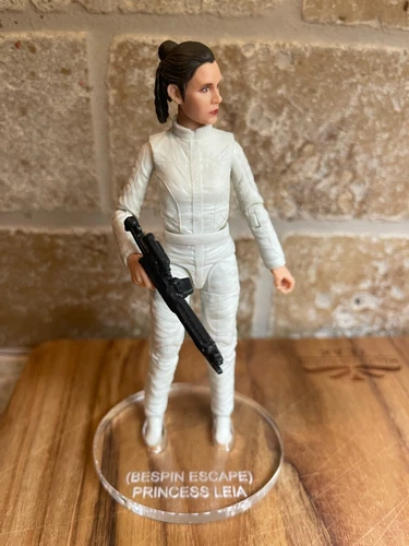 Star Wars Black Series (Bespin Escape) Princess Leia Acrylic Base/Stand *NO Toy*
