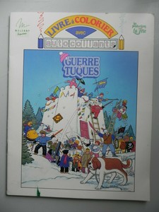 Livre A Colorier Avec Autocollant De La Guerre Des Tuques Coloring Book Quebec Ebay