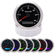 85mm Digital Tachometer Gauge Tacho LCD Hourmeter For Car Boat Truck 3000RPM