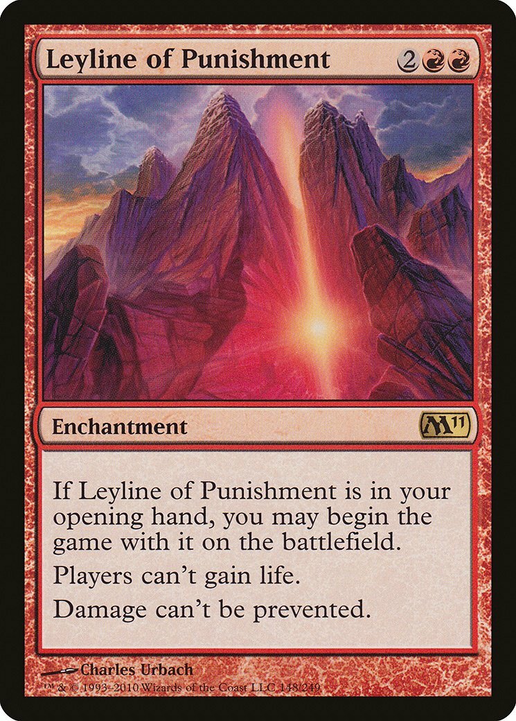 Leyline of Punishment Magic 2011 / M11 NM Red Rare MAGIC MTG