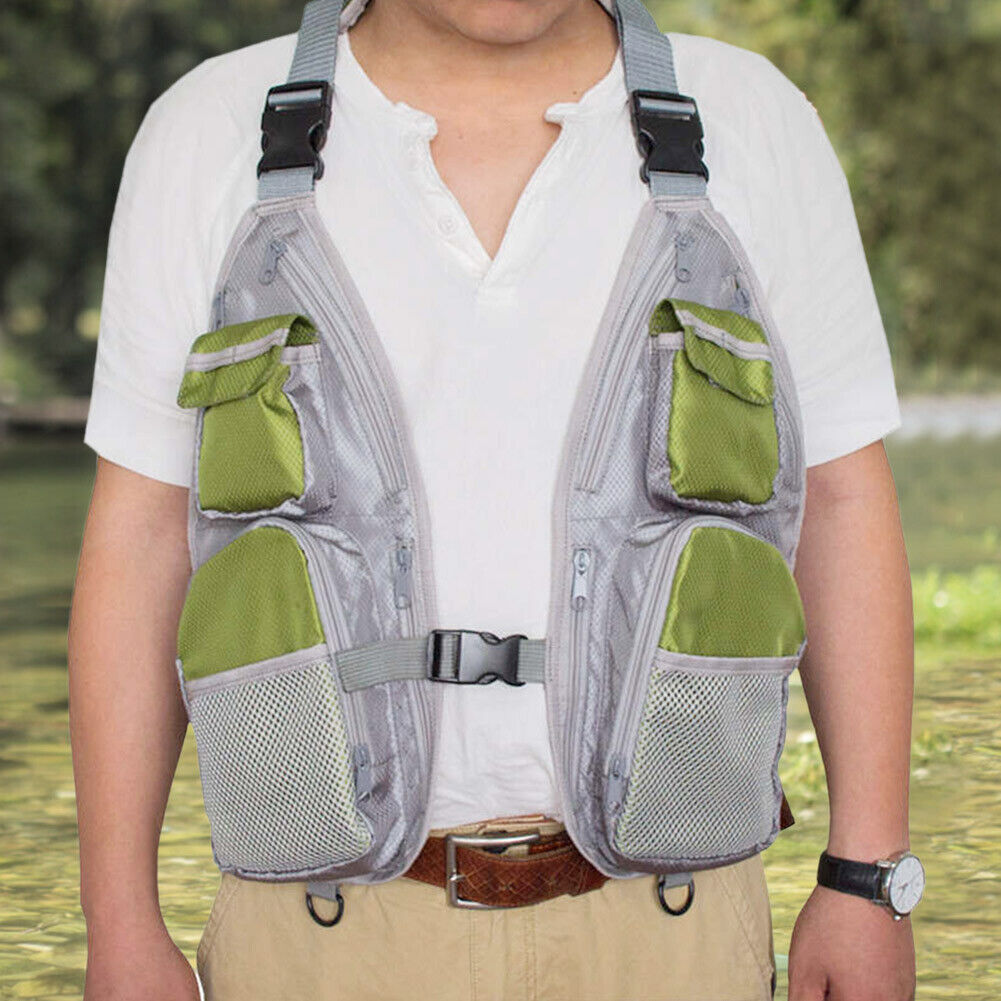 Fishing Vest Multi-pocket Waistcoat Lightweight Small Tool Storage for Men  Women
