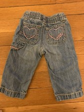 Vintage Osk Kosh B'Gosh Heart Jeans Toddler Girls 6M