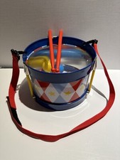 Schylling Toys Classic Little Tin Drum Diamond Pattern Stars Nylon Strap
