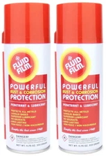 Fluid Film Rust Corrosion Penetrant Lubricant Protection Spray 11.75oz, 2 Pack 