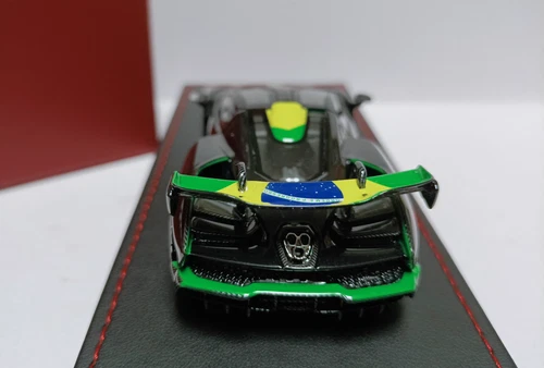 1/43 McLaren Senna Black Brazilian Flag Edition Resin Modell - Bild 6 von 9