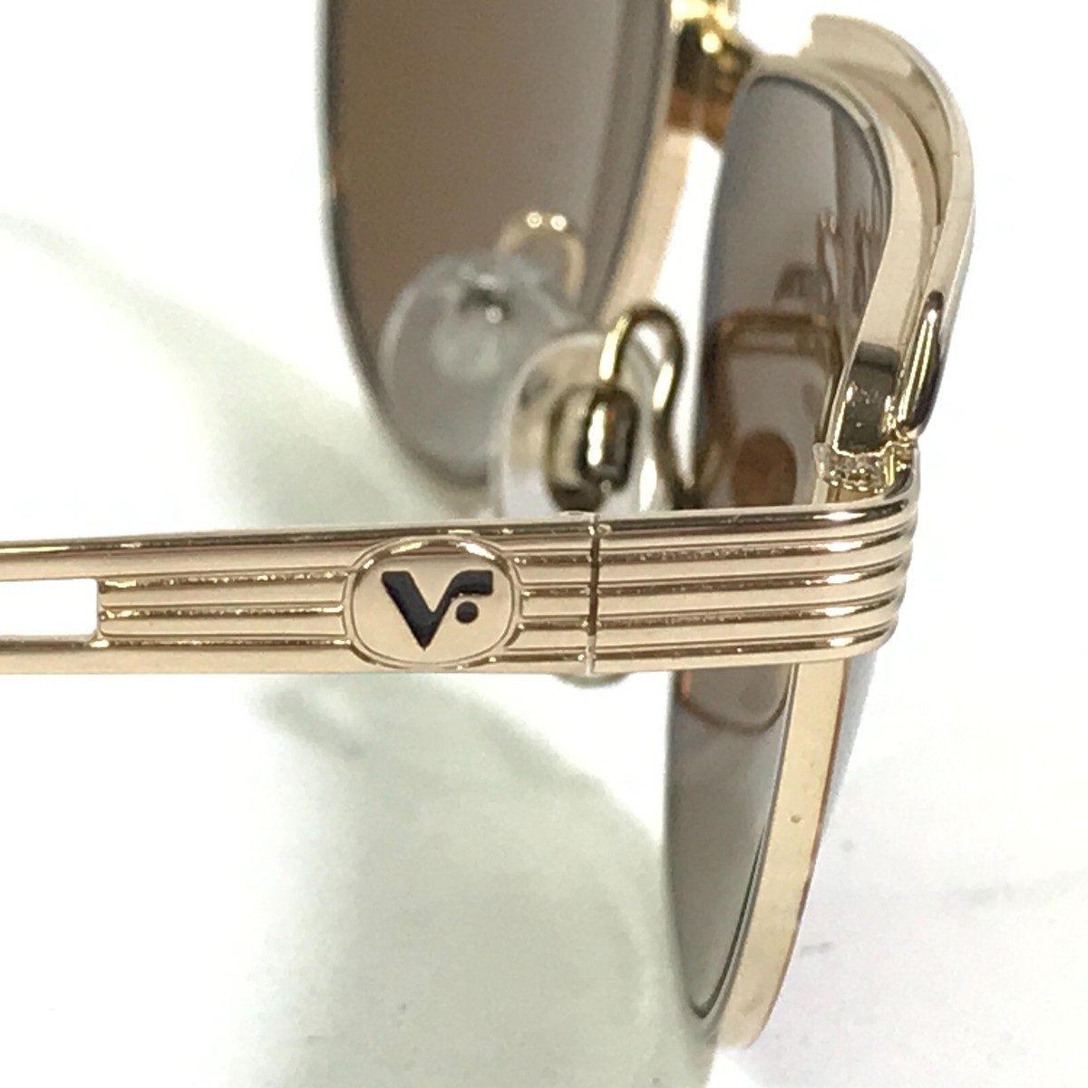 Vintage Vogue Sunglasses VO3040 296 Brown Gold Round with Brown Lenses 56-14-120 Vintage Vogue Sunglasses ALOISE W6 Brown Gold Round with  main image 3