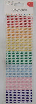 TRIMCRAFT (SIMPLY CREATIVE) 3mm Adhesive Coloured Pearls 7 colours (800 pearls in total)
