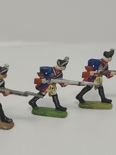3 ANTIQUE GERMAN HAND PAINTED LEAD TOY SOLDIERS Blue Set1