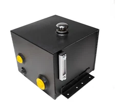 Tool-Tuff 7-Gallon Hydraulic Fluid Reservoir Tank, Side Vertical-Mount, w/Temp 