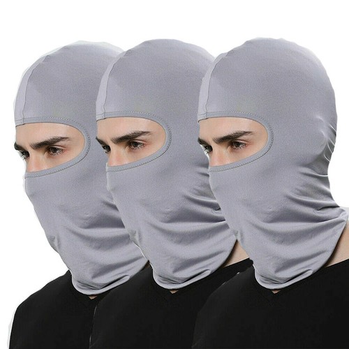 Paquete de 3 máscara facial completa para esquí al aire libre motocicleta ciclismo pasamontañas lycra ultra delgada - Imagen 21 de 27