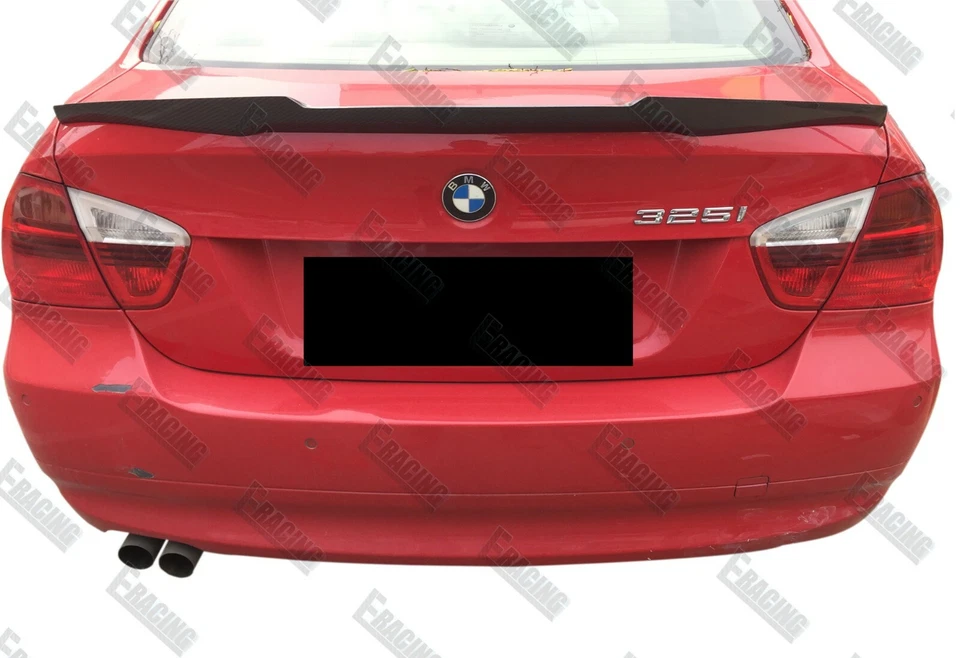 Alerón de fibra de carbono tipo E para BMW E90 318i 320i 325i 328i 330i 2005-2011 4 puertas Foto 2 de 4