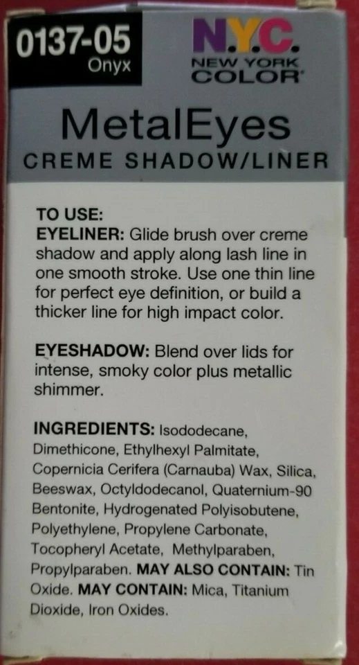 N.Y.C Metal Eyes Creme Shadow/Liner With Brush #0137-05 Onyx- Limited Edition - Image 2 of 2