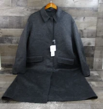 Uniqlo JW Anderson Coat Womens XL Gray Double Face Wool Blend Belted Trench NEW