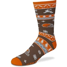 Cleveland Browns Socks Medium Size 5 to 10 Holiday Christmas
