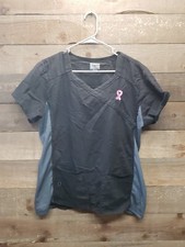 White Label Stretch Womens Scrub Top Size Large