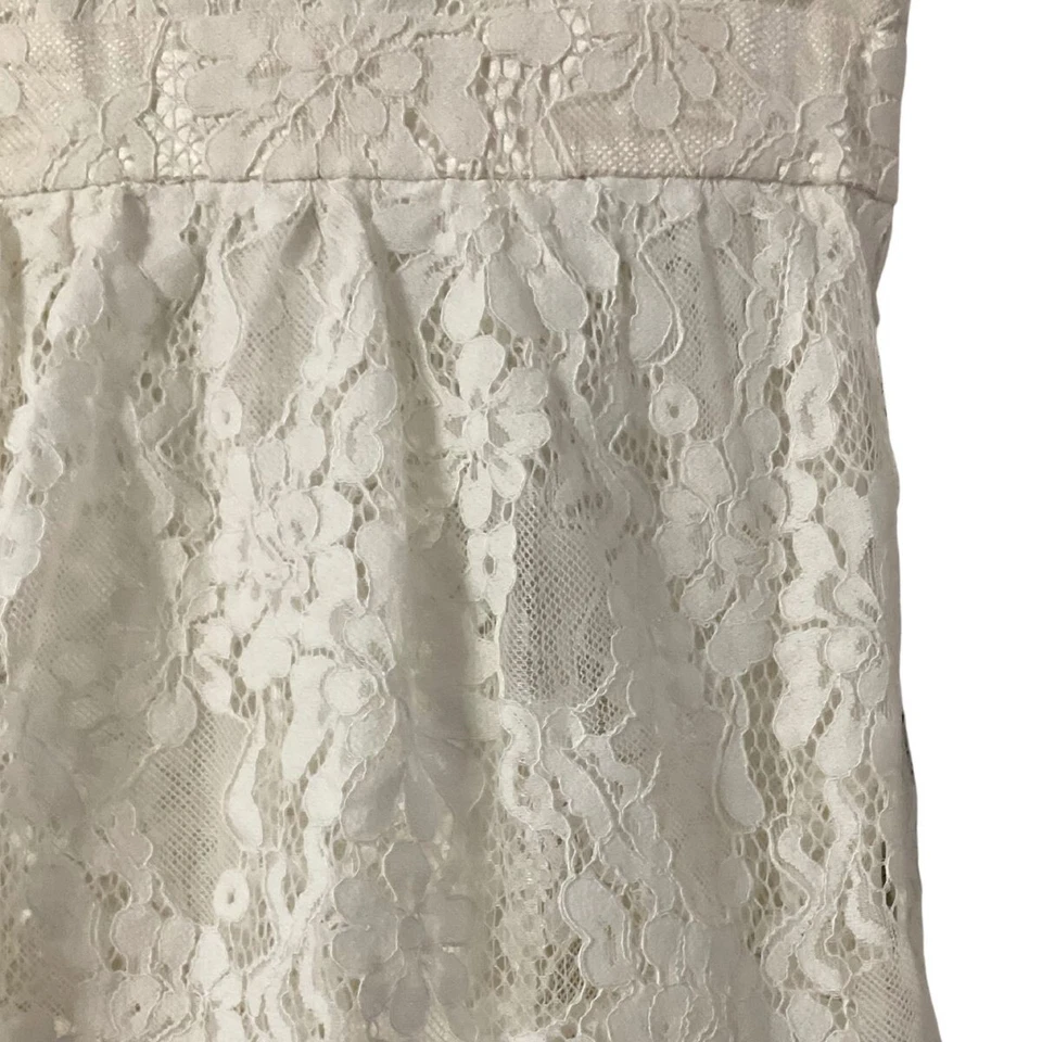 Lulus White Lace Maxi - Tiered Lace Maxi Dress - SZ M - NWT - Image 4 of 4