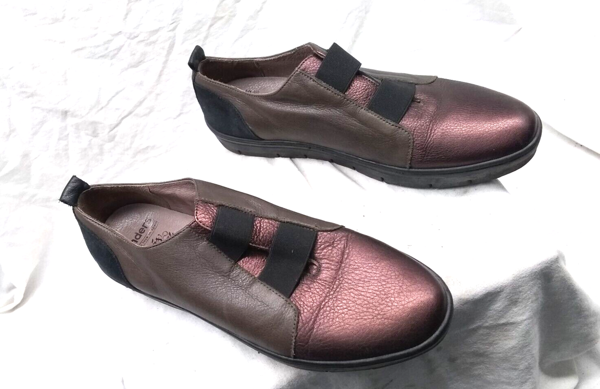 Wonders Memory Gel Women Shoes Brown Loafers Slip On Size 40