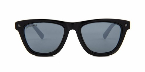 Dsquared2 DQ0169 01C Occhiali da sole unisex neri rettangolari grigi 51-19-145 mm - Foto 2 di 3