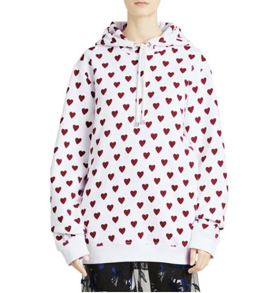 BURBERRY Heart Print Hoodie Sz S