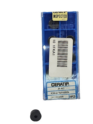 CERATIP RCMA-44 T02510/625A  A65 Grade CERAMIC INSERTS 10 pcs  NIB