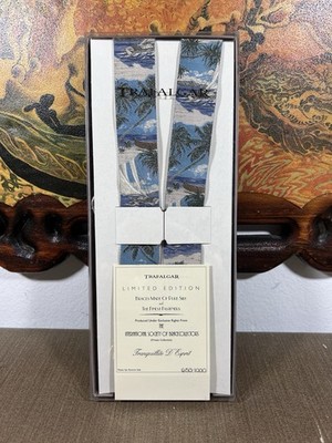 Trafalgar Limited Edition Silk Braces Suspenders  Tranquillité D'Esprit  Vintage