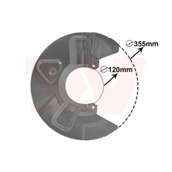 VAN Wezel Spritzblech Bremsscheibe Vorne Rechts FüR VW Transporter VI 5790372-image