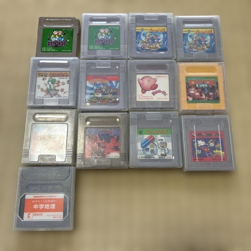 Rare Game Boy Games Set of 13, Includes Pokémon Green, Donkey Kong, Tetris