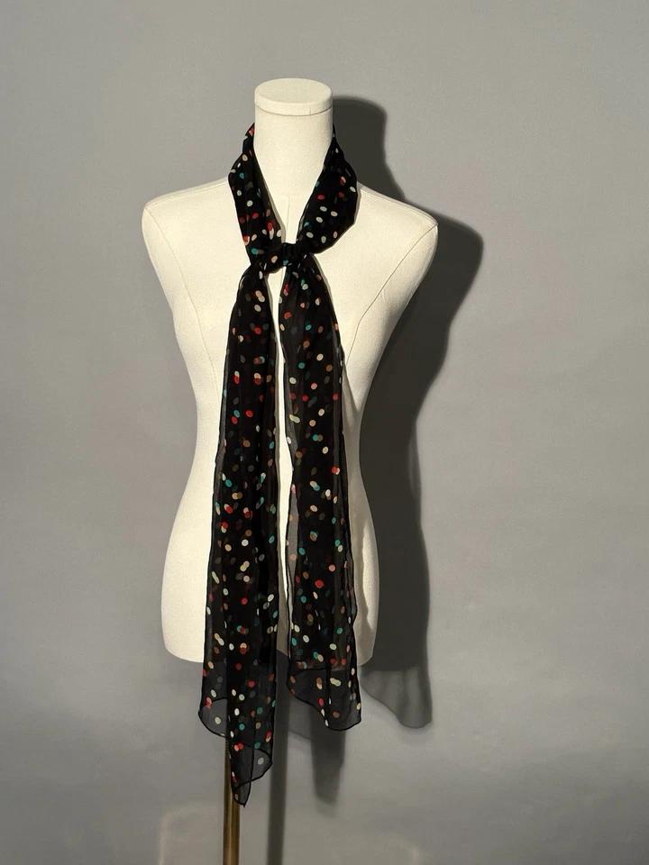 Women's Scarf Polkadot Sheer Party - Image 3 of 4