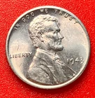1943-P Lincoln Wheat Cent Penny GEM BU From an Original Bank Roll